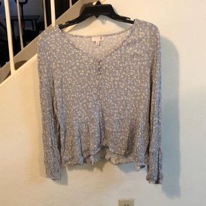 So, Floral Ruffle Top